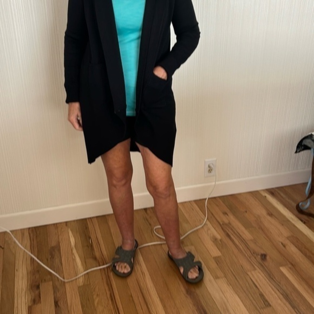 Elegant Black Open  Women's Cardigan